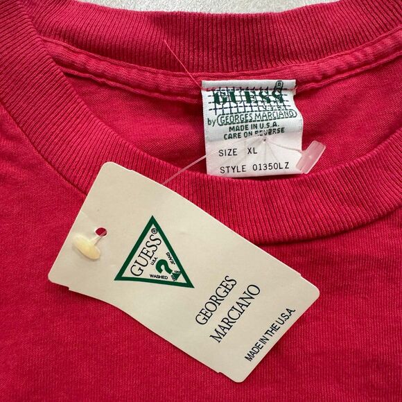 Vintage GUESS USA Approved Service Spell Out 90s Georges Marciano Size XL NWT - Picture 2 of 7